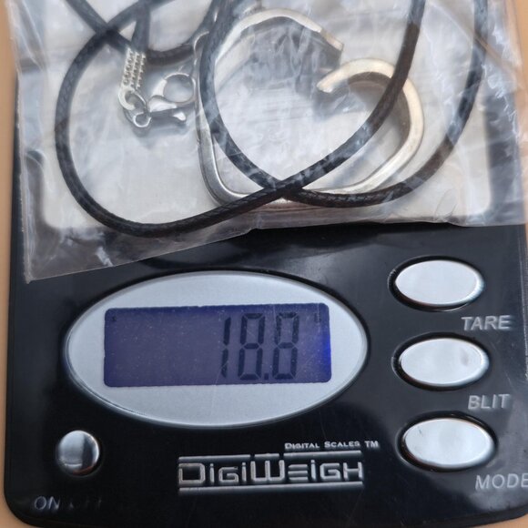 26.5 Inch Silver Tone Handmade Heart Spoon Pendant Necklace B775 - Picture 10 of 10